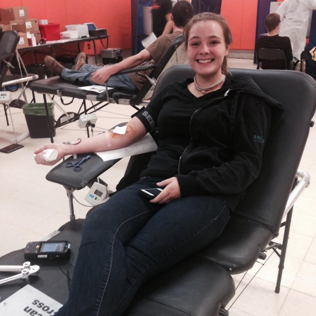 Students donate for the blood drive