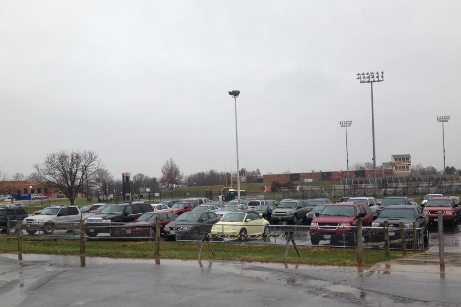 Wet and slippery slides students into break