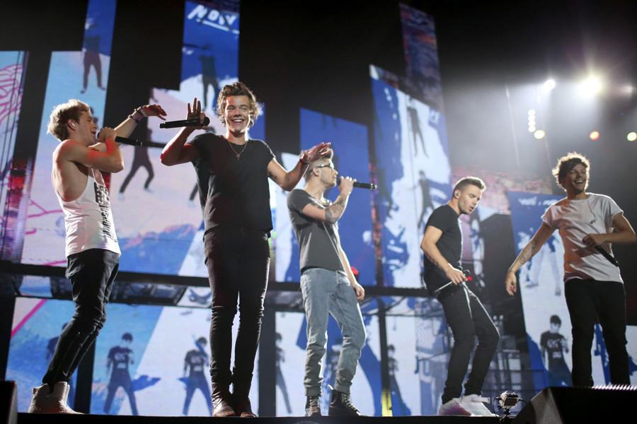 British boy-band One Direction performs Thursday, July 18, 2013, at Target Center in Minneapolis, Minnesota. (Jeff Wheeler/Minneapolis Star Tribune/MCT)