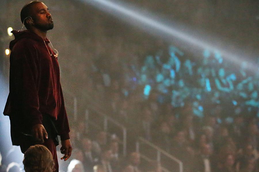 Kanye West performs at the 57th Annual Grammy Awards at Staples Center in Los Angeles on Sunday, Feb. 8, 2015. (Robert Gauthier/Los Angeles Times/TNS)