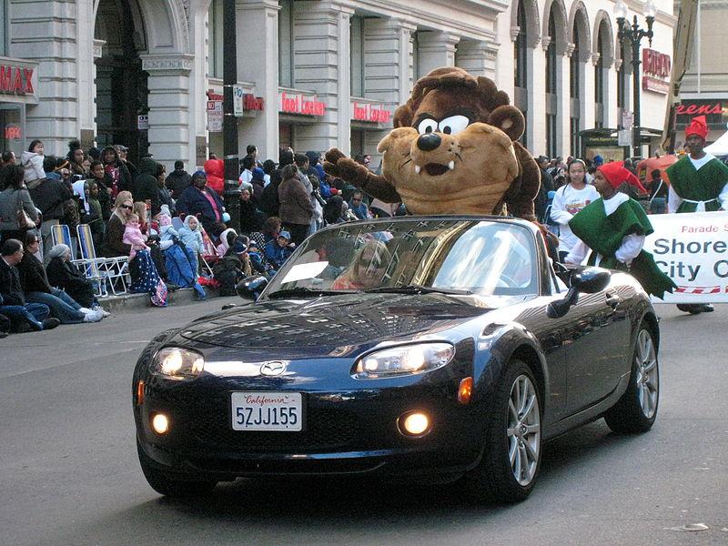 Taz from Taz: Wanted riding in a parade.