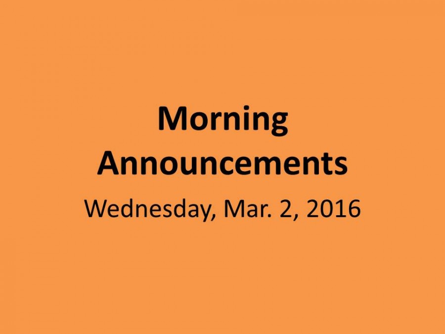 Wednesday, March 2, 2016
