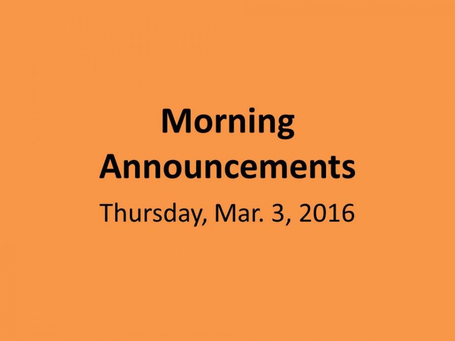 Thursday, March 3, 2016