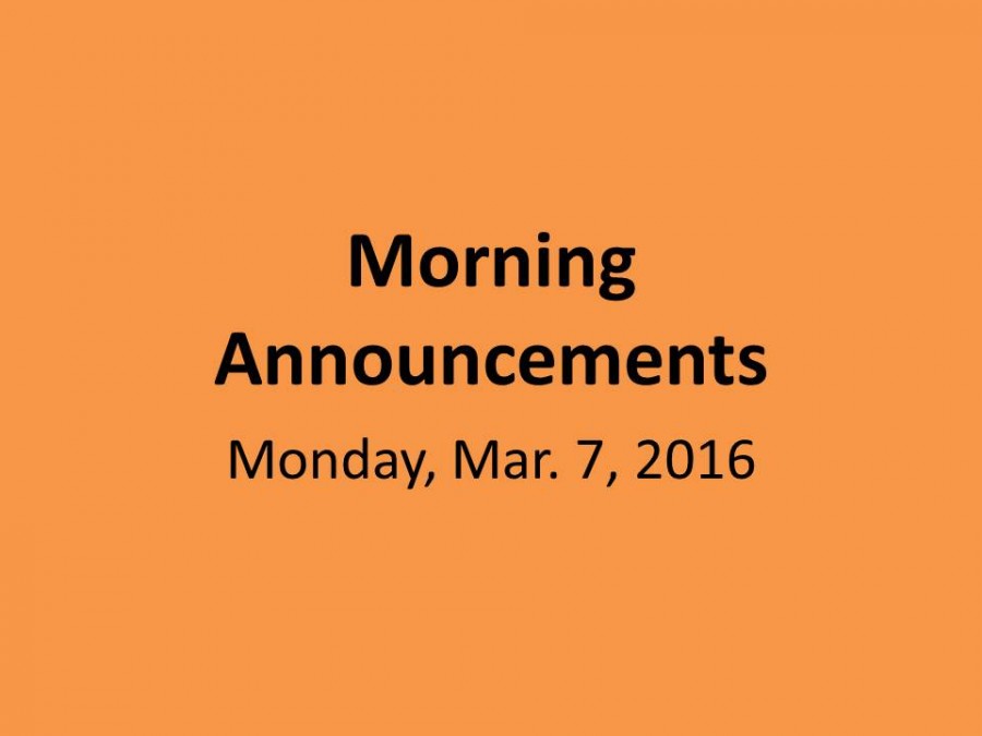Monday, March 7, 2016