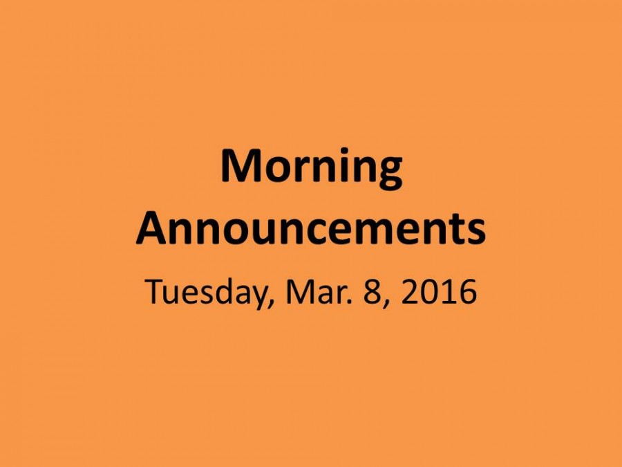 Tuesday, March 8, 2016