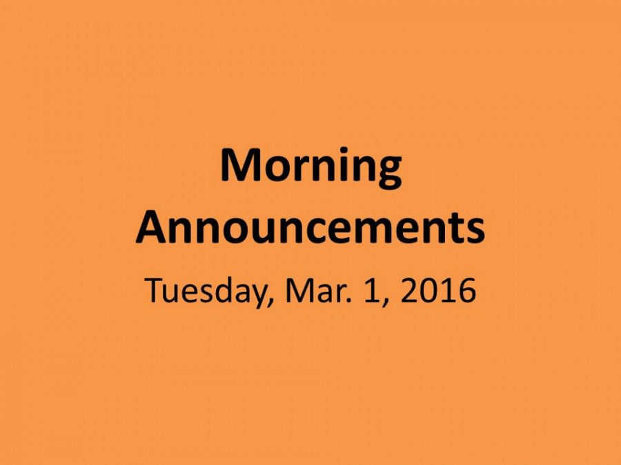 Tuesday, March 1, 2016