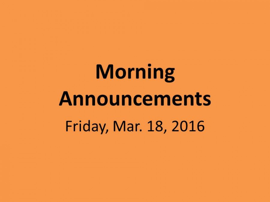 Friday, March 18, 2016