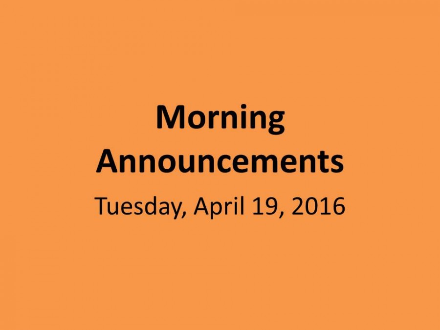 Tuesday, April 19, 2016