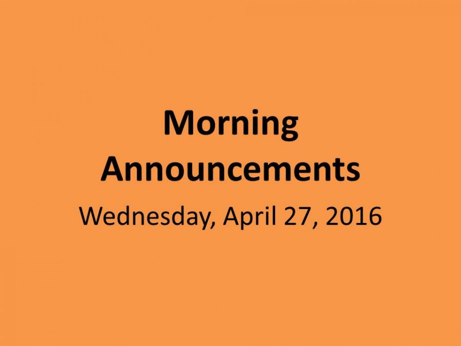 Wednesday, April 27, 2016