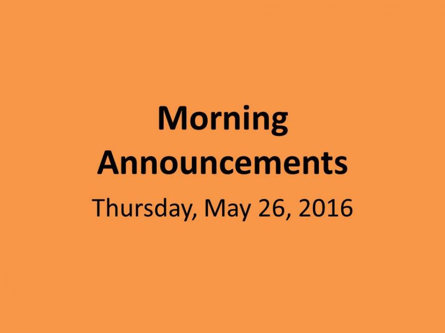 Thursday, May 26, 2016