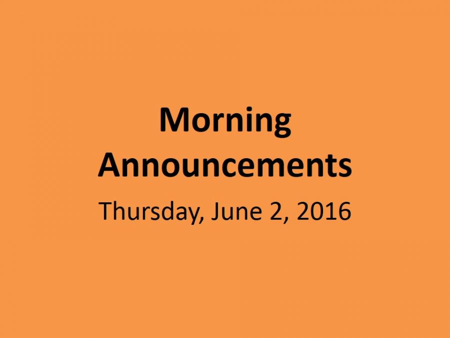 Thursday, June 2, 2016