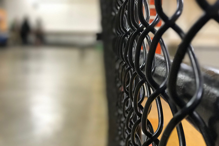 The new fence on the gym balcony will provide additional safety for fans.