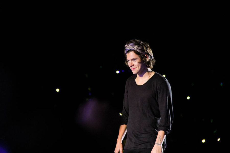 Styles onstage in 2014 during One Directions Where We Are tour.