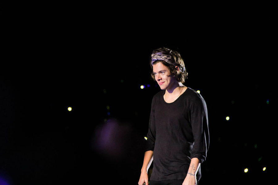 Styles onstage in 2014 during One Direction's "Where We Are" tour.