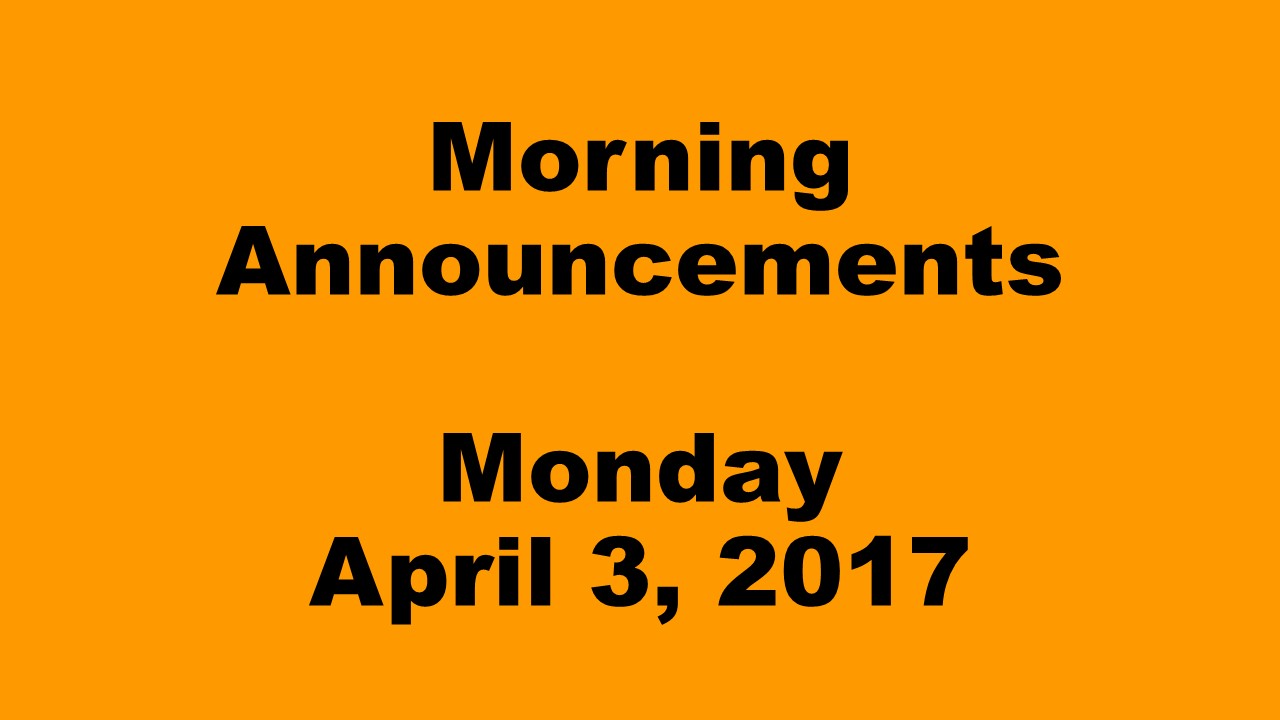 Morning Announcement Template