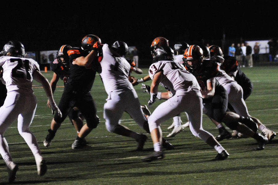 MHS fights to win the game while pushing back Linganore. 