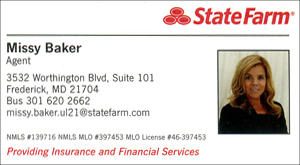 State Farm business card 2018