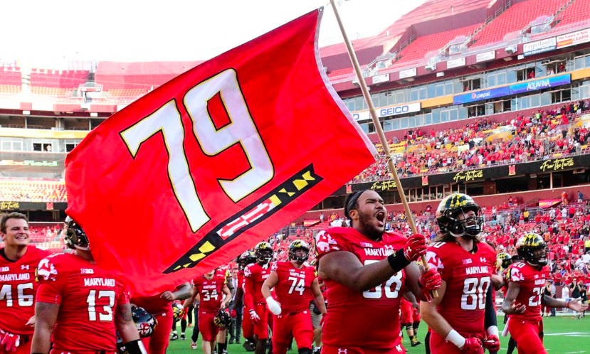 The+University+of+Maryland%2C+College+Park+begins+their+first+game+of+the+season+by+honoring+their+past+teammate.+Jordan+McNair%2C+number+79%2C+passed+away+recently+due+to+a+sports-related+illness.