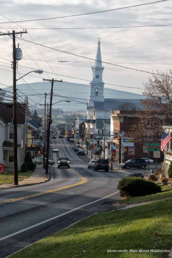 Main street is where most of the construction has taken place.